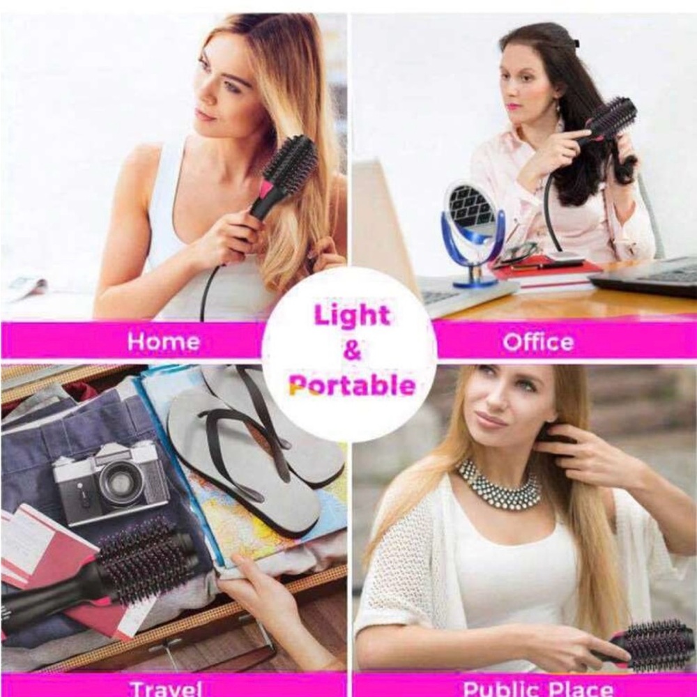 3 in 1 Hair Dryer Brush Blow Dryer with Comb One Step Hair Blower Brush Hot Air - Picture 3 of 10